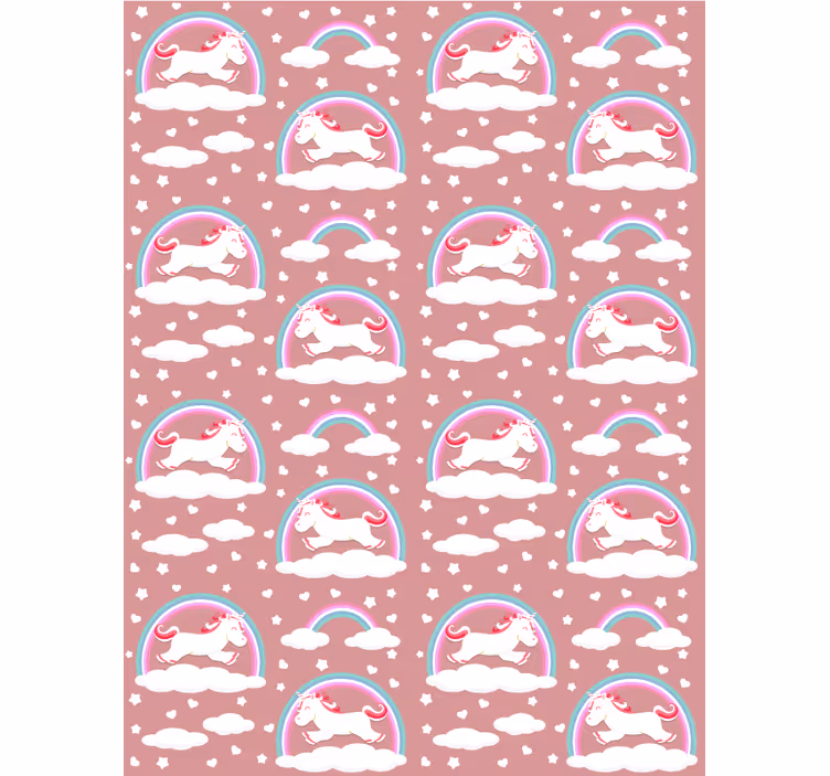 Papier peint chambre enfant thème licorne magique - TenStickers