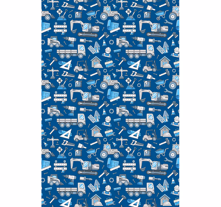 Papier peint chambre enfant matériel de construction - TenStickers