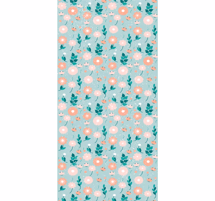 Papier peint chambre ado fleurs pêche - TenStickers