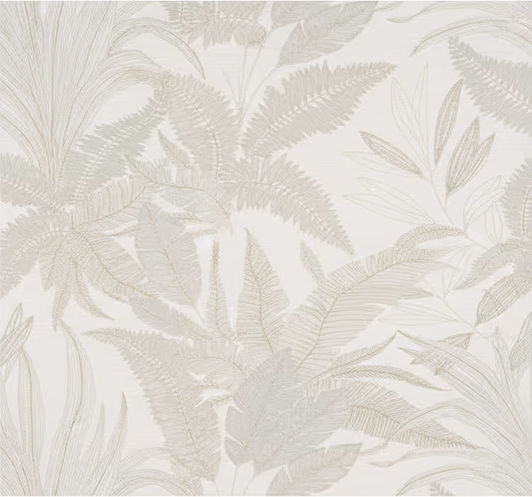 Papier peint chambre adulte motif botanique beige - TenStickers