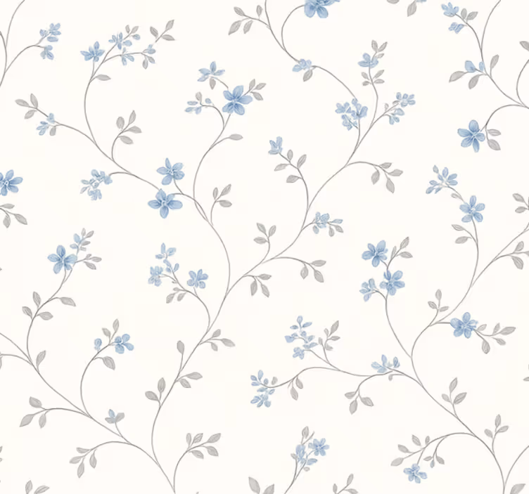 Papier peint chambre adulte sentier des prés bleus - TenStickers