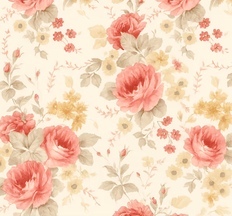 Papier peint chambre adulte design floral romantique - TenStickers