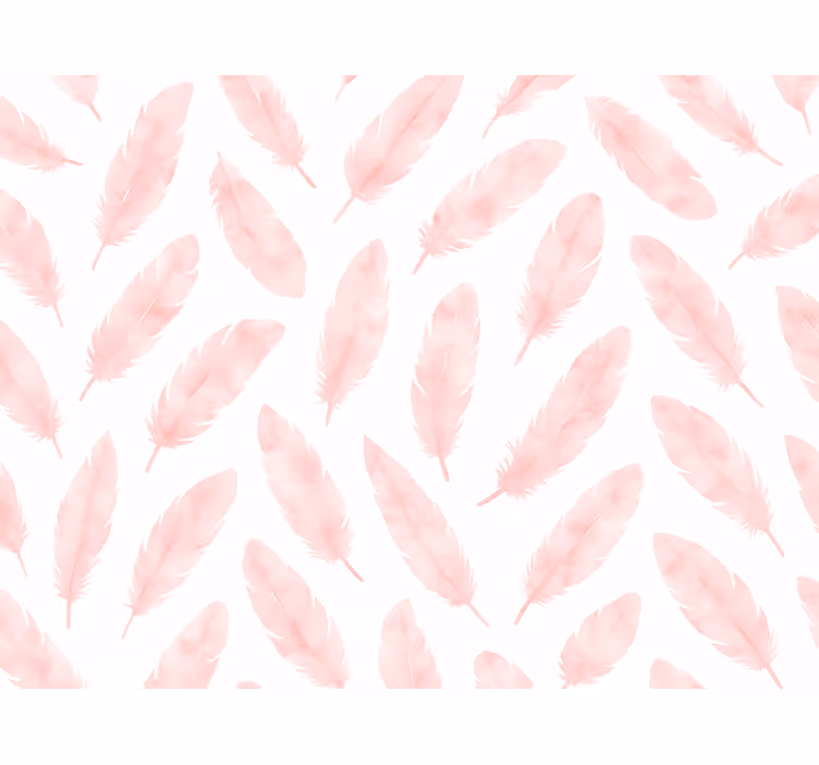 Papier peint chambre adulte motif plumes roses - TenStickers