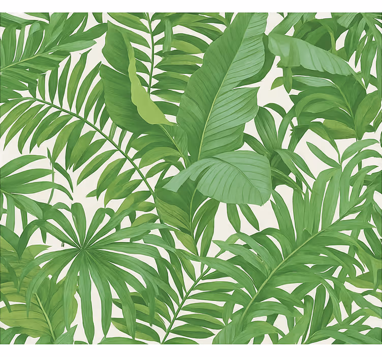 Papier peint salon feuille tropicale - TenStickers