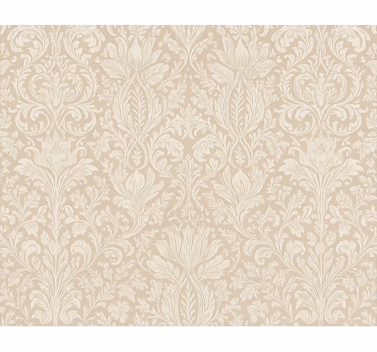 Papier peint chambre adulte fleurs beiges classiques - TenStickers