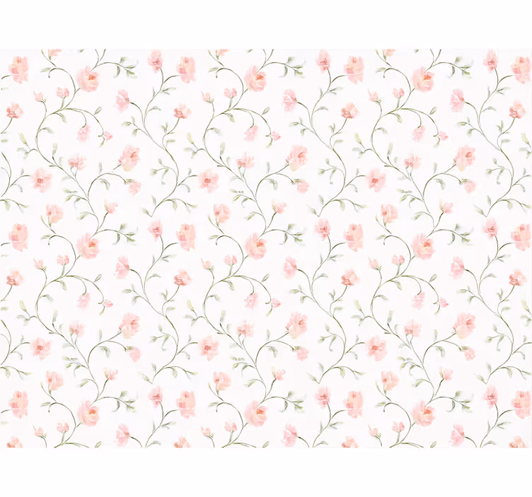 Papier peint chambre adulte fleur botanique rose - TenStickers