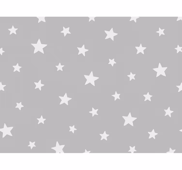 Papier peint chambre enfant motif étoiles grises - TenStickers