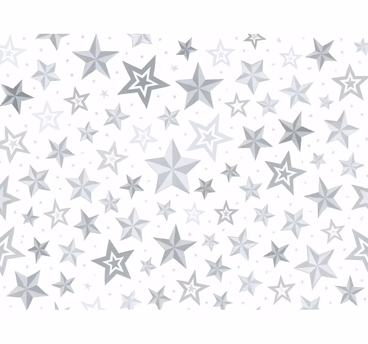 Papier peint chambre enfant motif étoiles argentées - TenStickers