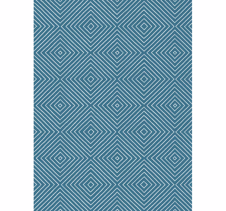 Papier peint scandinave lignes de diamants bleus - TenStickers