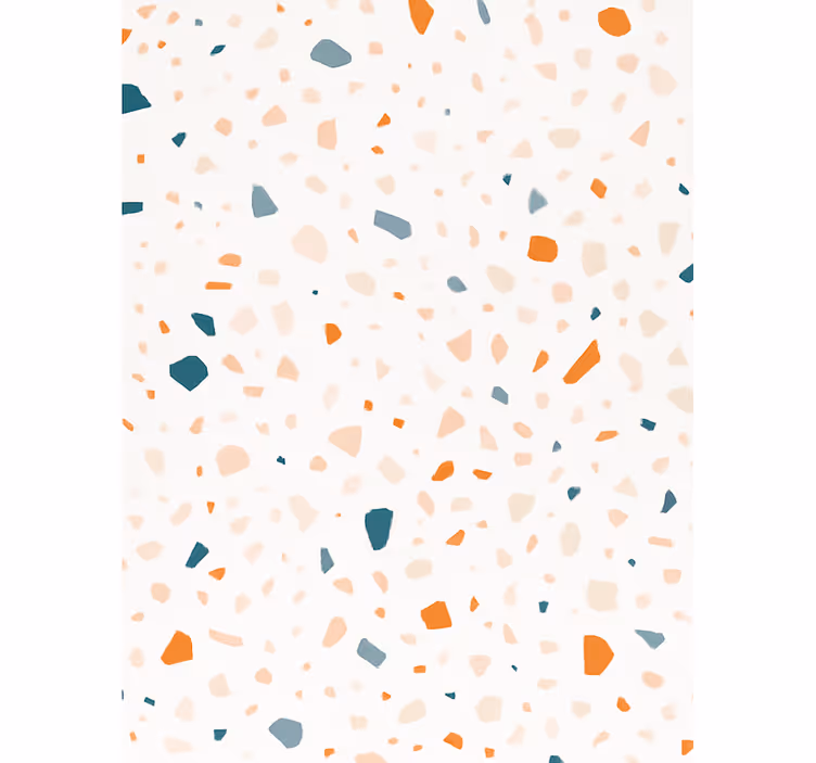 Papier peint abstrait Éclats de bleu canard et terre cuite - TenStickers