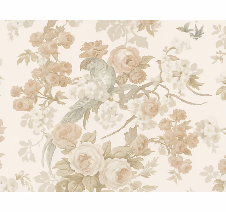 Papier peint chambre adulte floral vintage - TenStickers