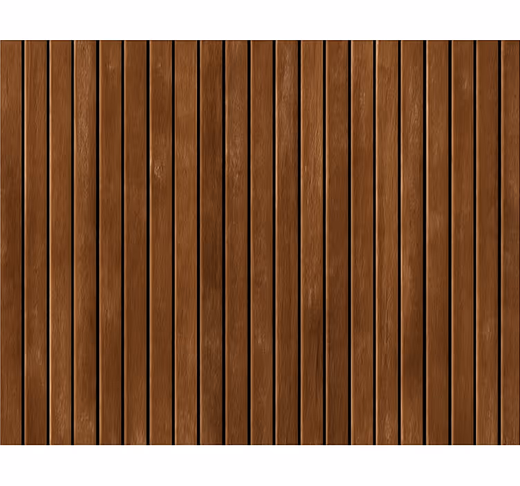Papier peint salon lattes en bois brun foncé - TenStickers