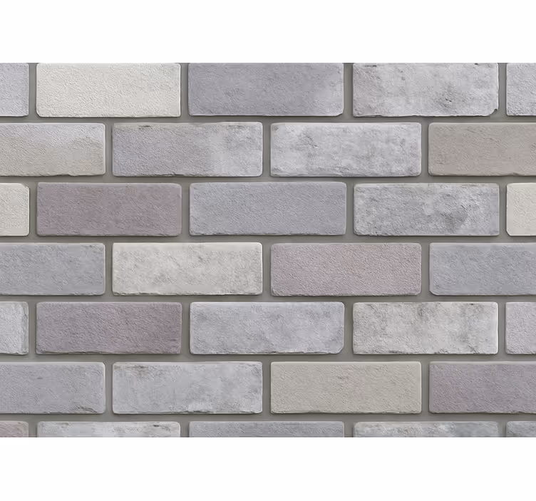 Papier peint salon briques gris clair - TenStickers