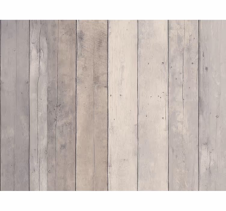 Papier peint salon effet panneaux bois blanchi - TenStickers
