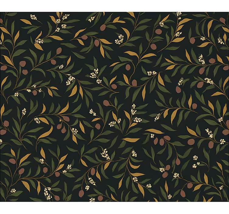 Papier peint chambre adulte motif floral simple répétitif - TenStickers