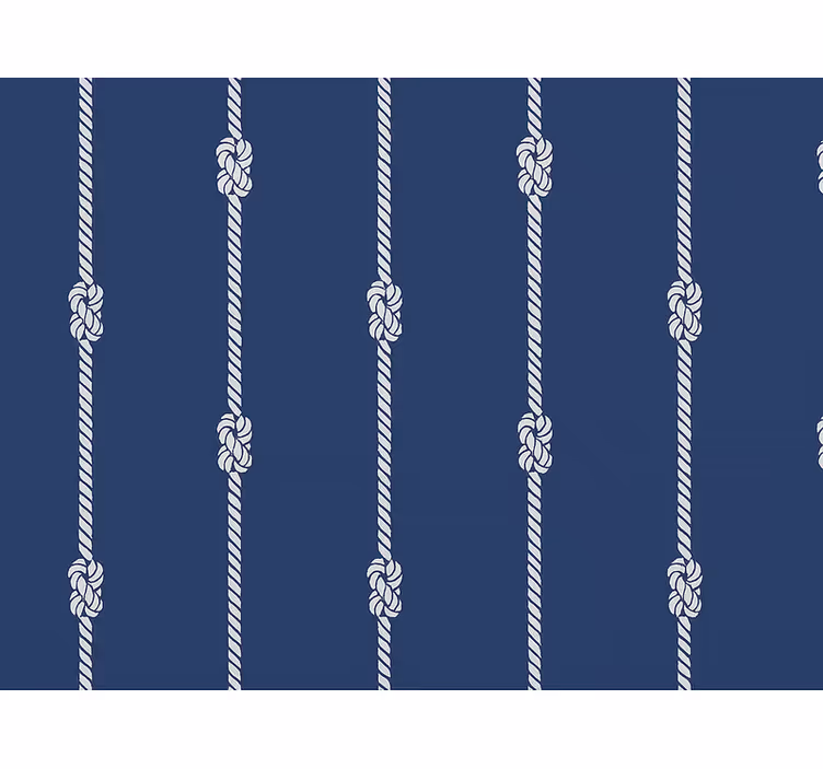 Papier peint chambre enfant corde marine bleu foncé - TenStickers