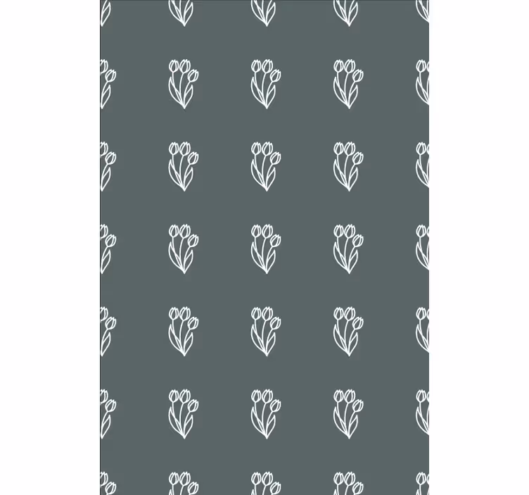 Papier peint floral design mignon de tulipes - TenStickers