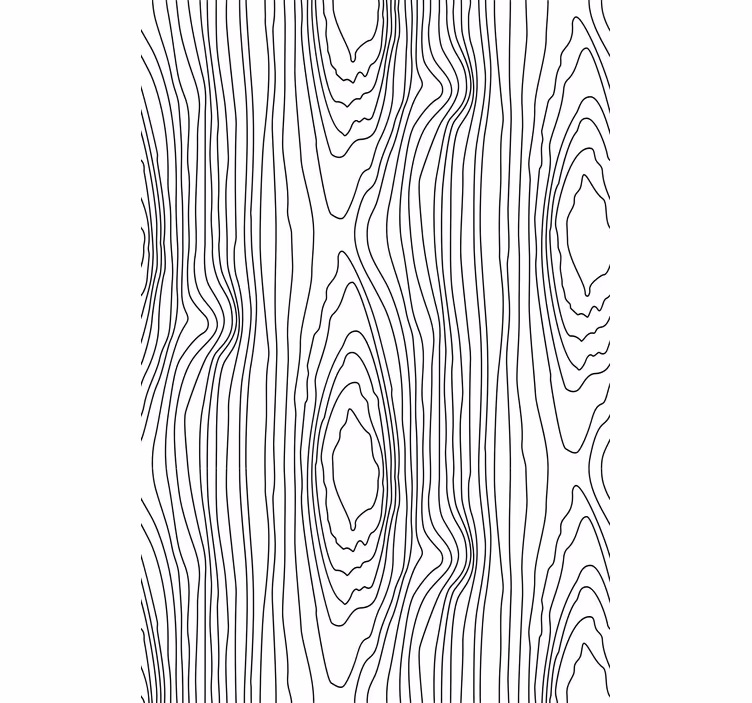 Papier peint fleuri rayures naturelles noires - TenStickers