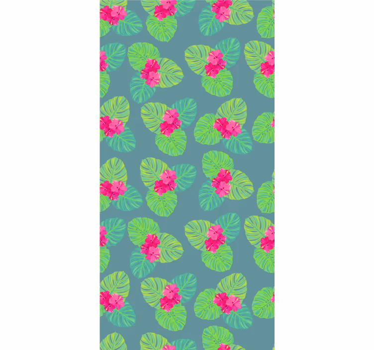 Papier peint fleuri design fleurs de magnolia sur l'eau - TenStickers