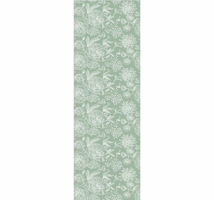 Papier peint chambre style floral vert grandmillénaire - TenStickers