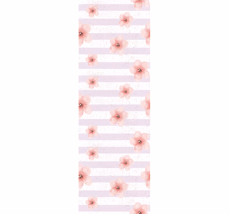 Papier peint chambre shabby chic rayures roses verticales - TenStickers