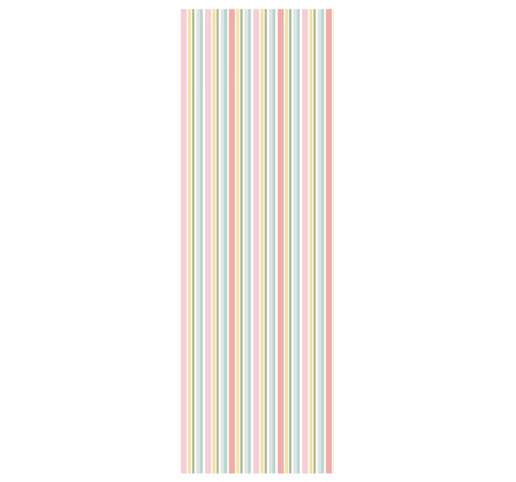 Papier peint chambre design rayé multicolore pastel - TenStickers