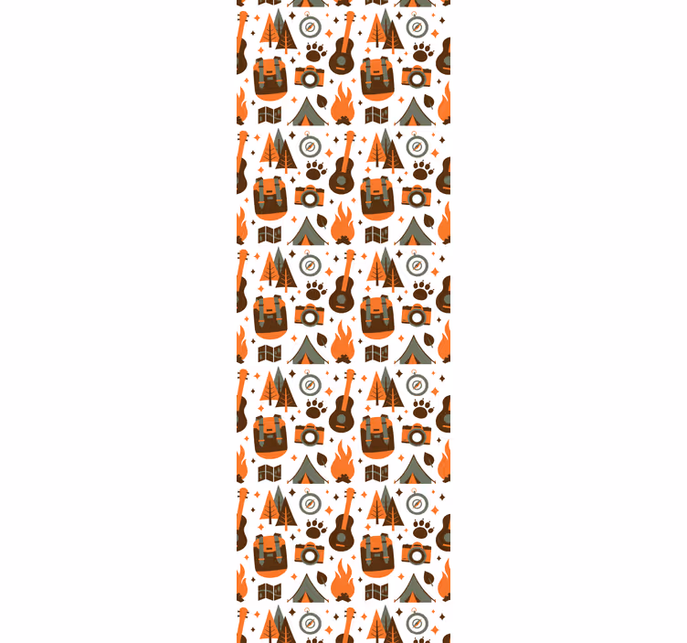 Papier peint chambre montagnes ours feu de bois - TenStickers