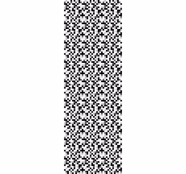 Papier peint chambre design carré noir et blanc - TenStickers
