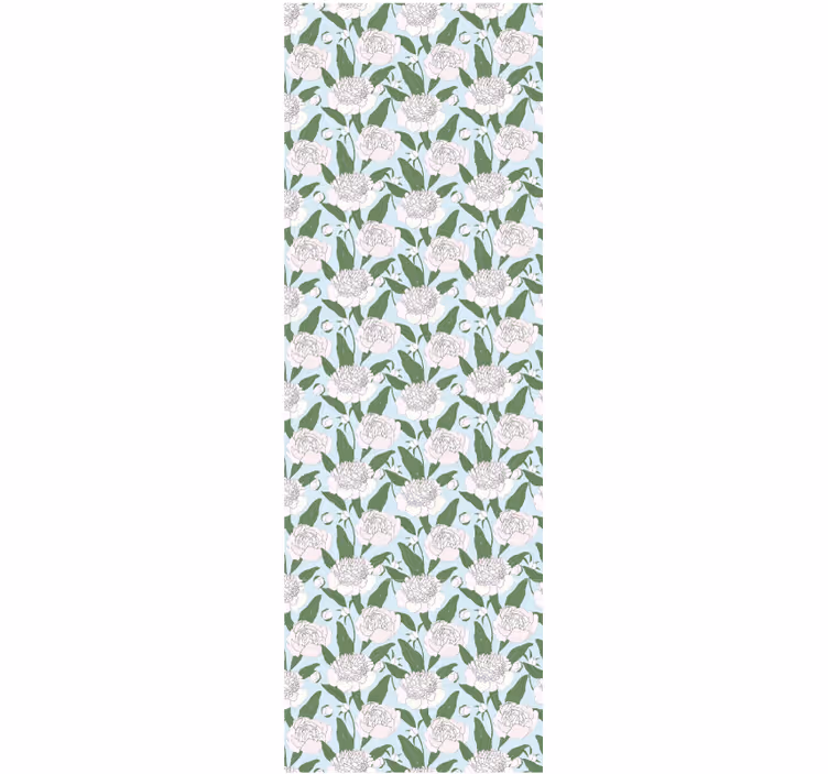 Papier peint chambre motif fleurs blanches grandmillenial - TenStickers