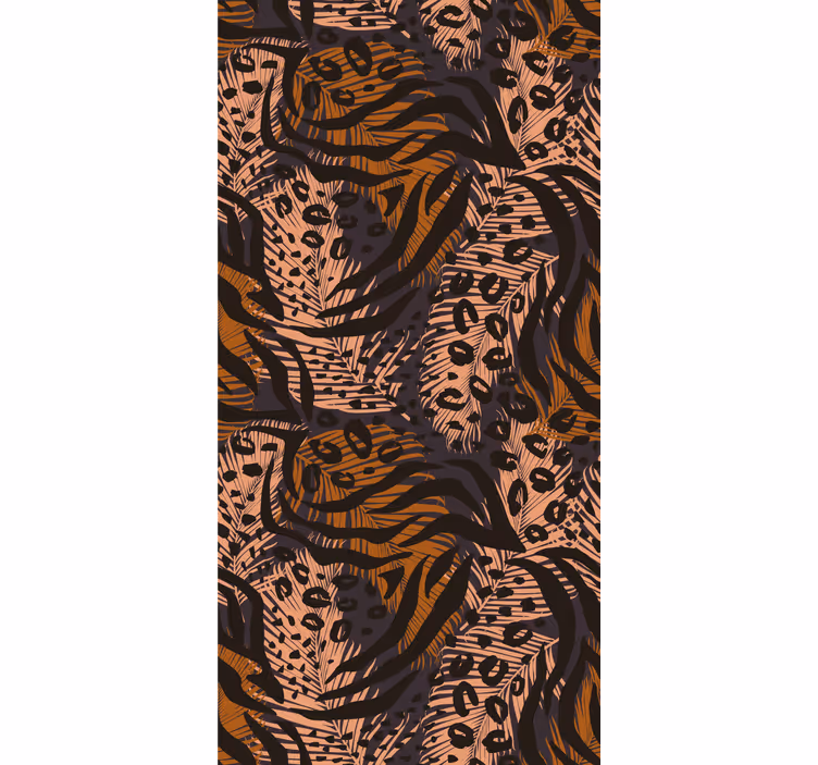 Papier peint chambre style africain design coloré abstrait - TenStickers