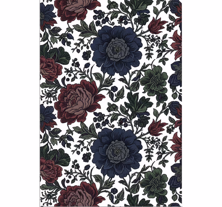 Papier peint floral sombre et mystérieux - TenStickers