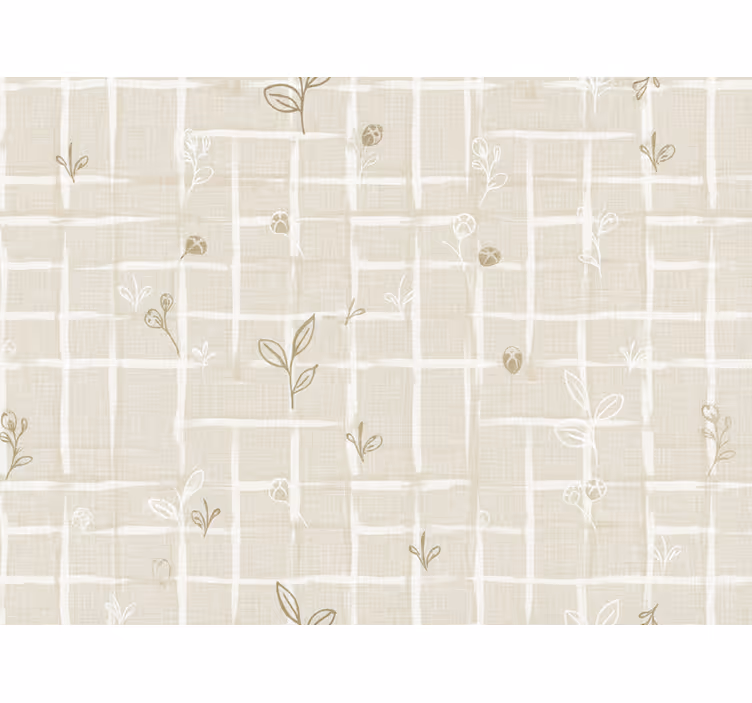 Papier peint beige couleur crème avec effet lin - TenStickers