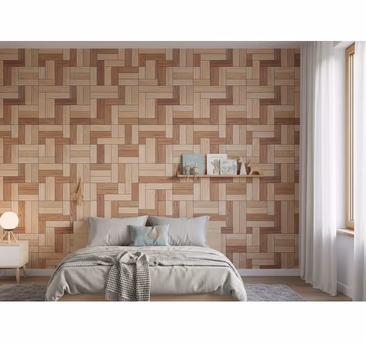 Papier peint bois effets bois naturel - TenStickers