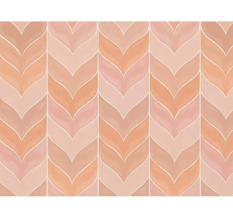 Papier peint moderne motif chevrons rose poudré - TenStickers