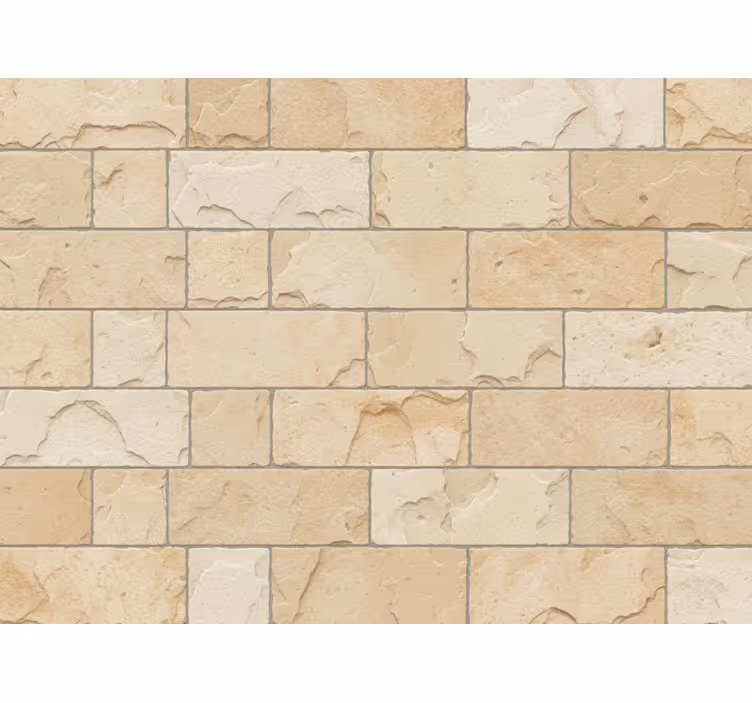 Papier peint pierre blocs de sable clair - TenStickers