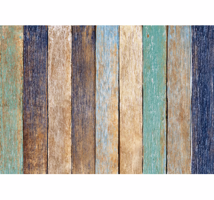 Papier peint rustique bois d'été bleu - TenStickers