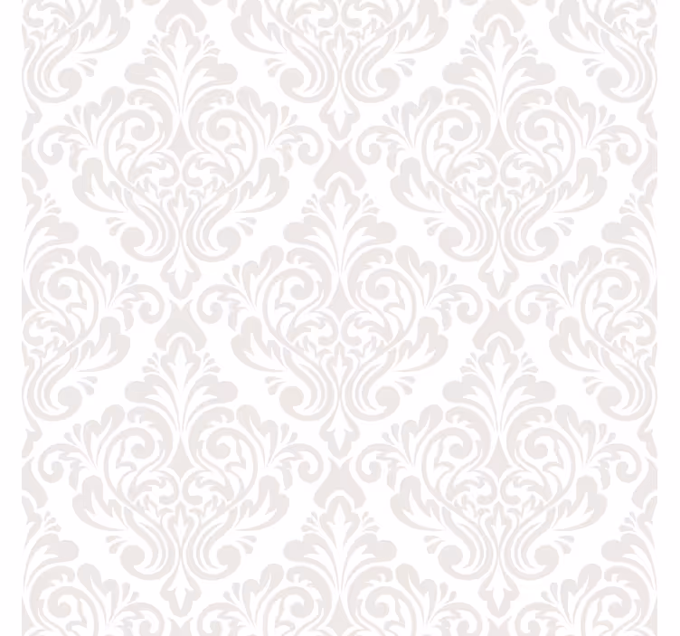 Papier peint blanc damassé - TenStickers