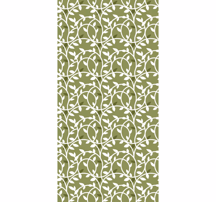 Papier peint vert simplicité du motif vignes - TenStickers