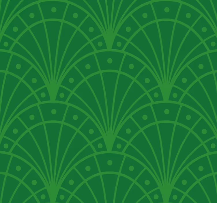 Papier peint vert style art déco - TenStickers