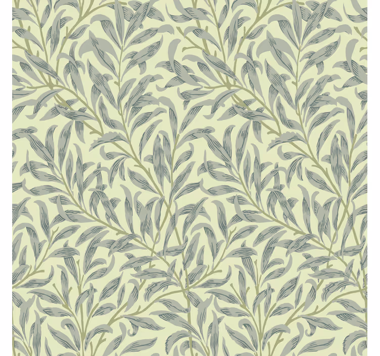Papier peint vert branches fines - TenStickers