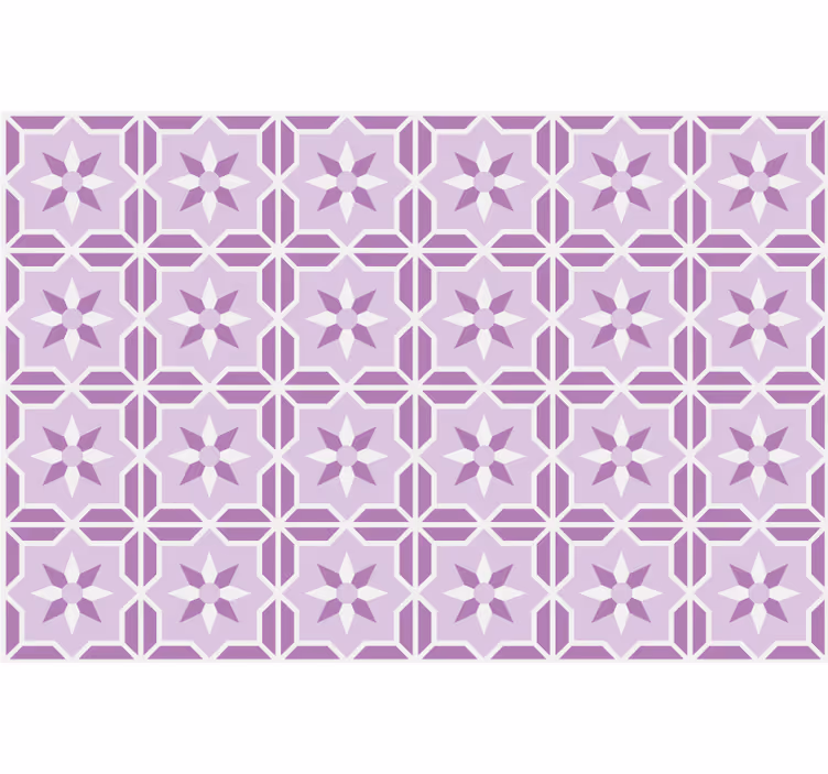 Papier peint rose géométrique ton mauve - TenStickers