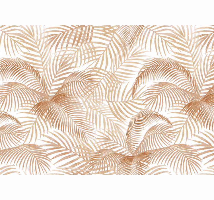 Papier peint terracotta palmiers exotiques - TenStickers