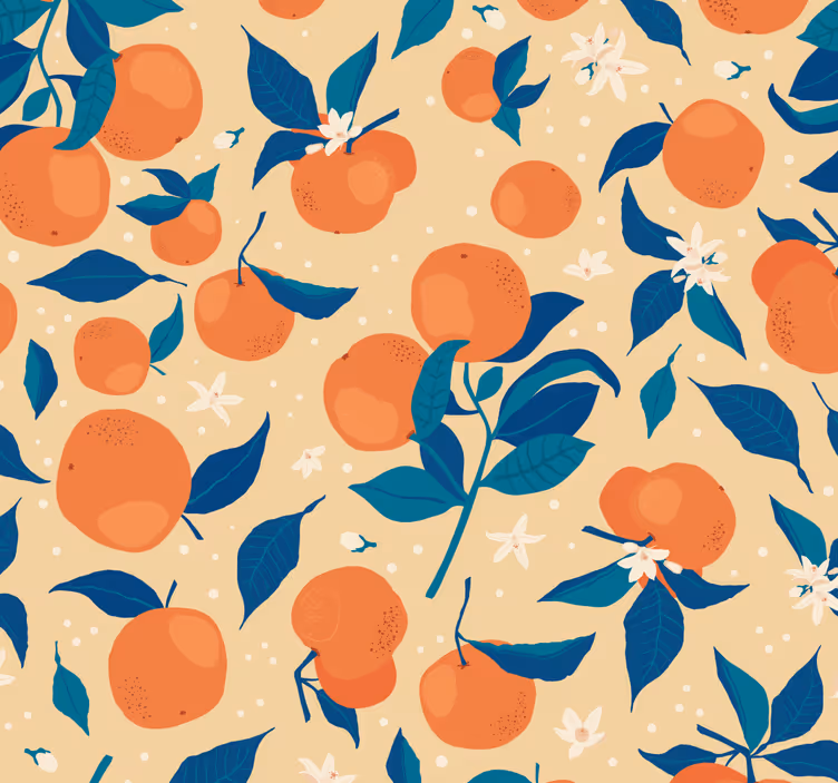 Papier peint de cuisine avec des oranges - TenStickers