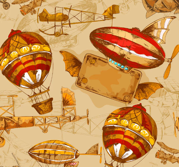 Papier peint voyages vintage - TenStickers