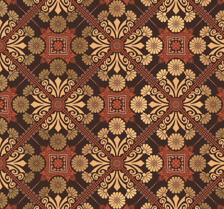 Papier peint baroque style vintage pour chambre - TenStickers