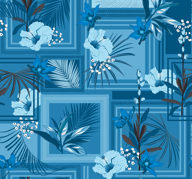 Papier peint nature floral salle de bain - TenStickers