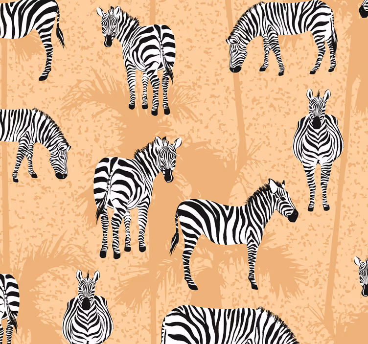 Papier peint salle de bain zèbres safari - TenStickers