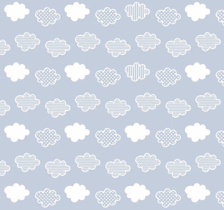 Papier peint texturé nuages bleus - TenStickers