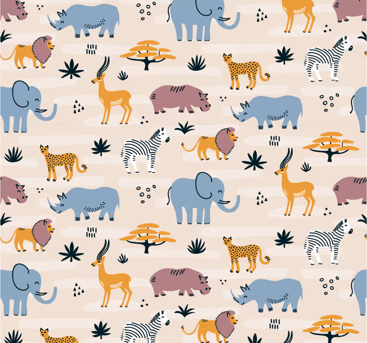 Animaux sauvages papier peint des animaux - TenStickers