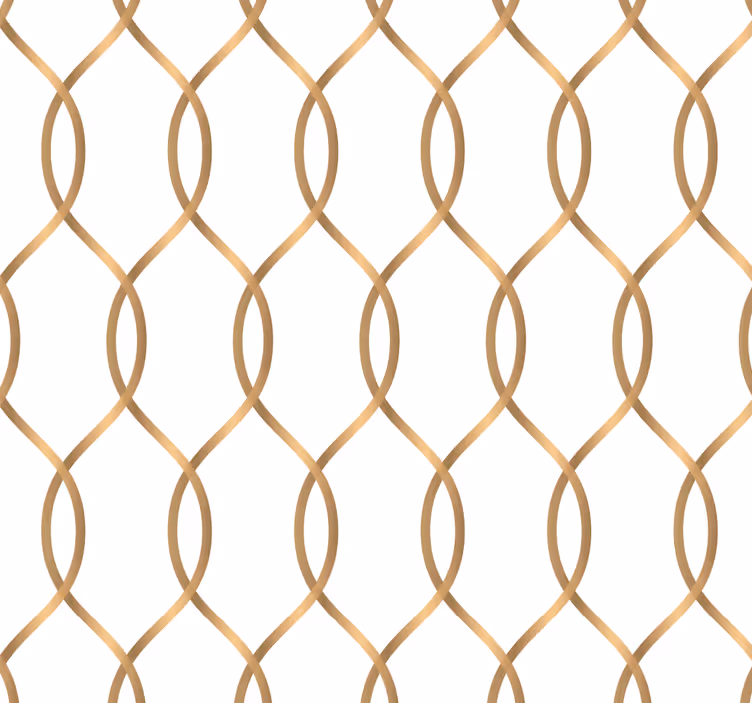 Papier peint formes ornementales rayures dorées - TenStickers